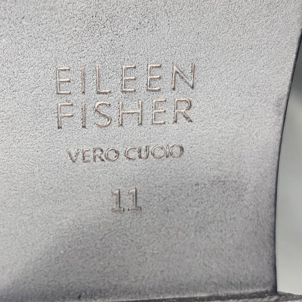 EILEEN FISHER Nikki Peep Toe Sandal Black - Picture 15 of 15